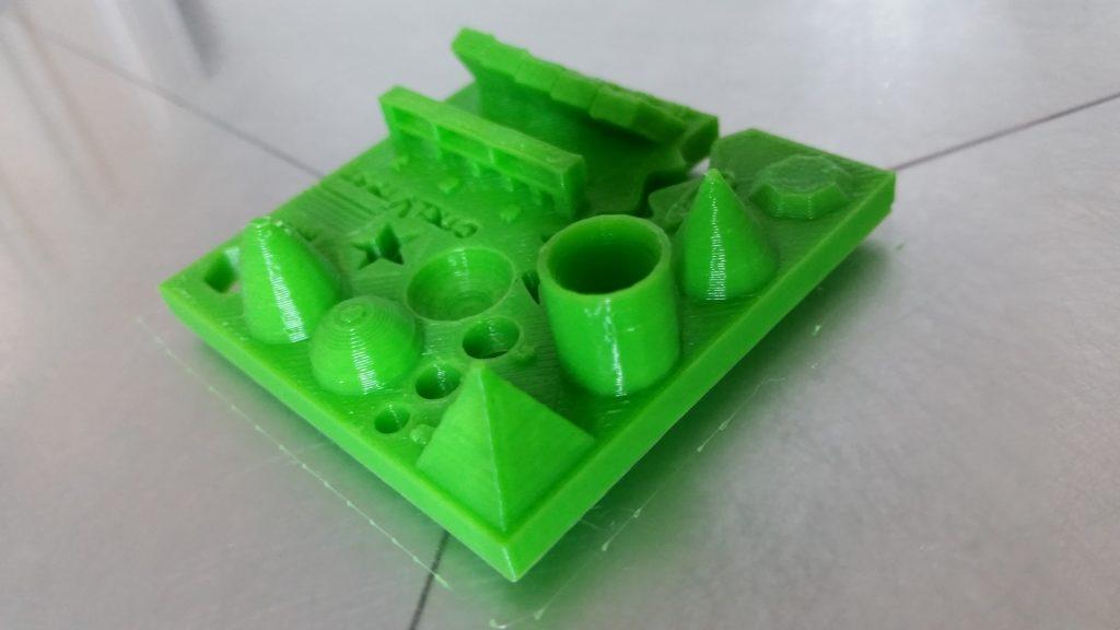 3d printing test - improoved result - Green PLA