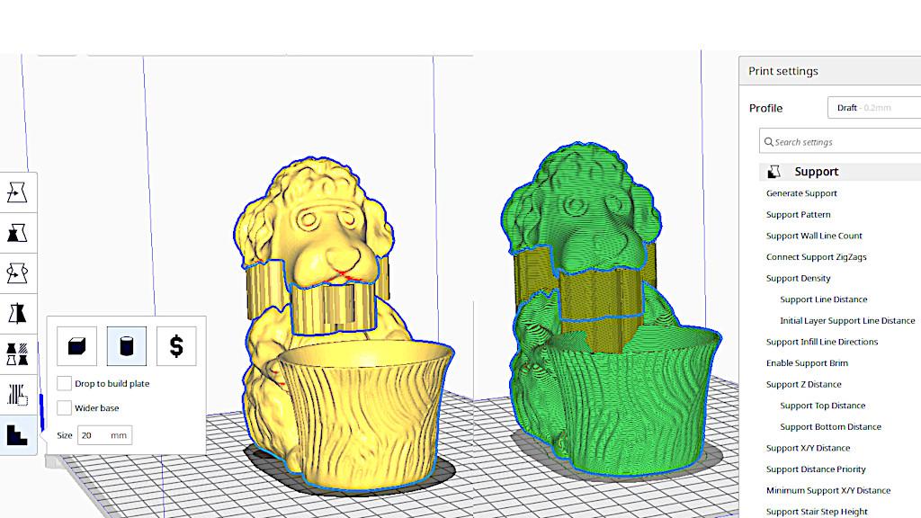 Cura Support Settings - Custom Supports Plugin