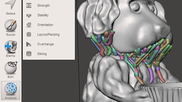 Custom Supports Settings in Meshmixer. Go to Analysis - Overhangs