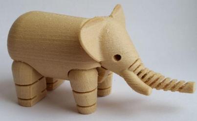 Wood Filament Elephant Toy