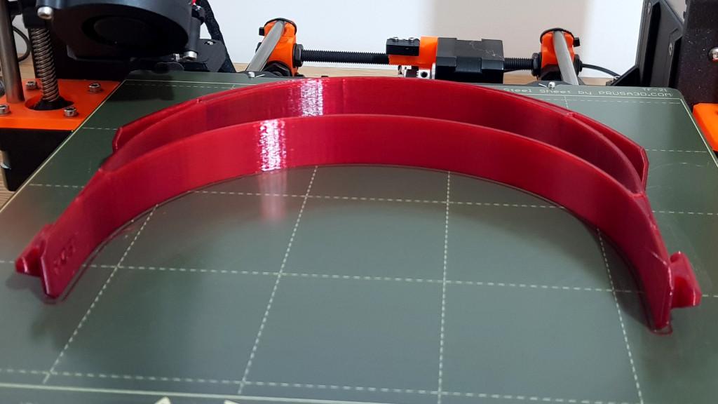 Anti Splash Visor RC3 - 3D Printed in PET Filament - Prusa i3 MK25S