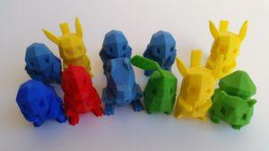 3D Printed Pokemon -The Whole Gang