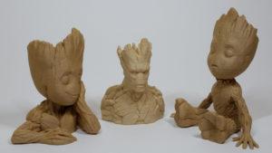 3D Printing in Wood - Groot Bust, Planter and Toy - Image 入室強暴強姦人妻