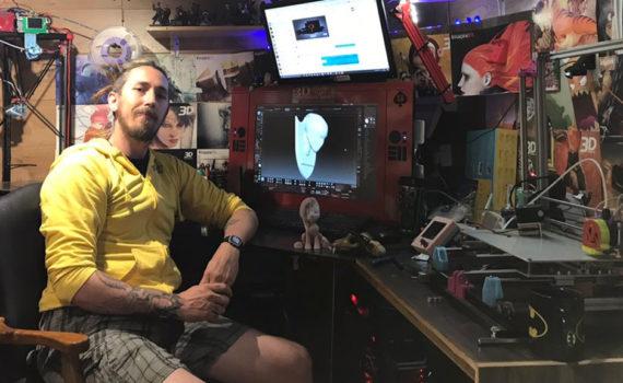 Ryan aka 3D Printed Aspie in Workshop