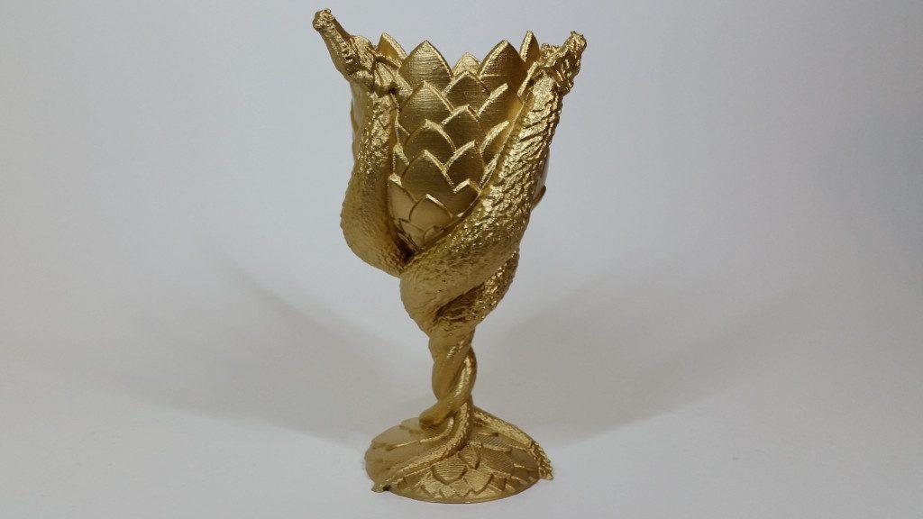 Dragon Cup For Twitter - Spray painted in Gold