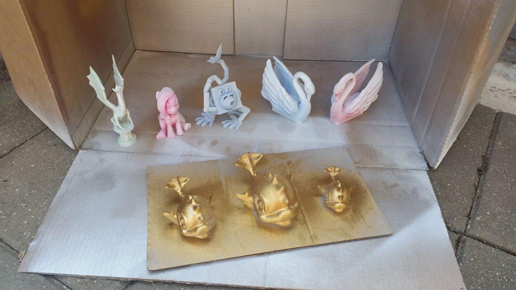 Spray Painting 3D Printed Models Gallery - Workshop - Process
