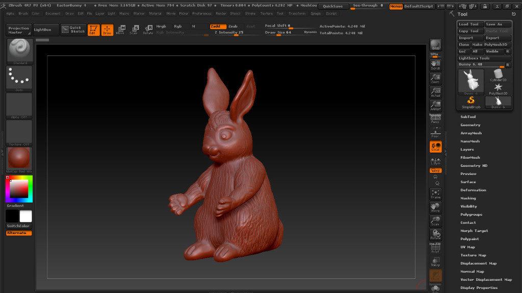 3D Designing in ZBrush - Easter Bunny