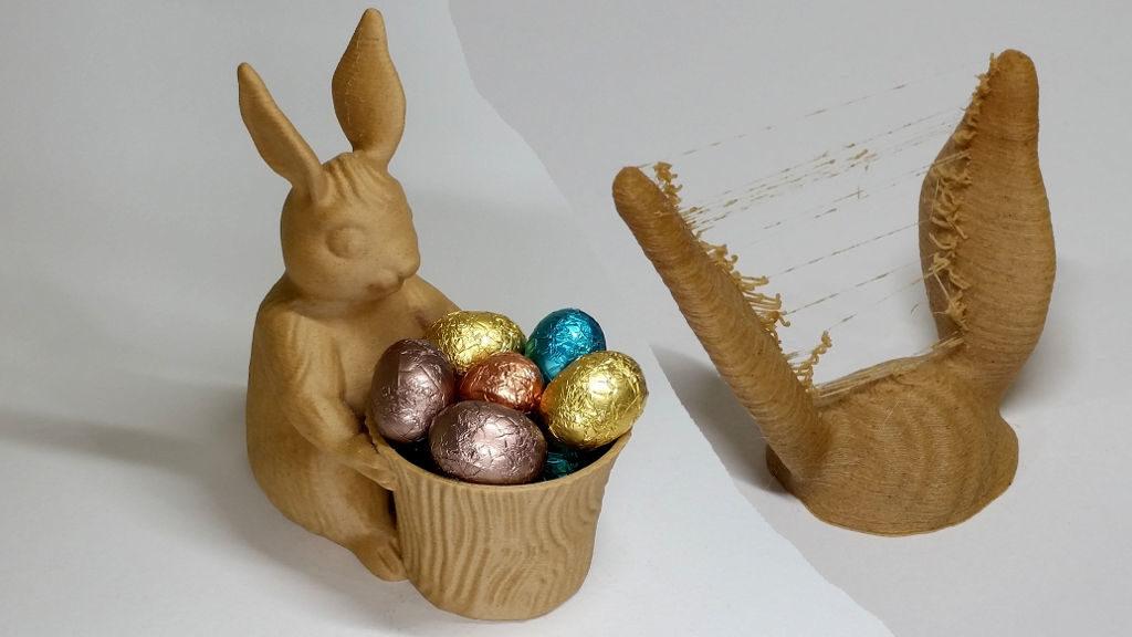 Easter Bunny in Wood Filament - Stringing
