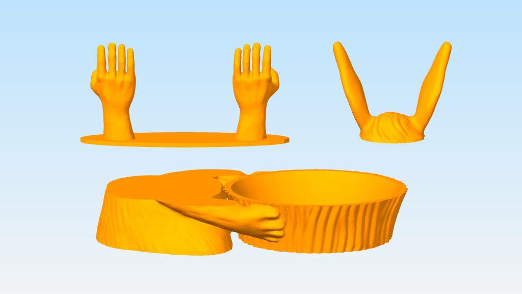 Simplify3D Screenshot - Fragments of Original Models