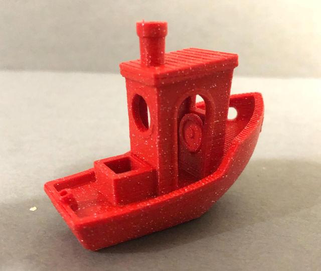 3DBenchy in 3DPrintWorks Sparkle Range Red PLA