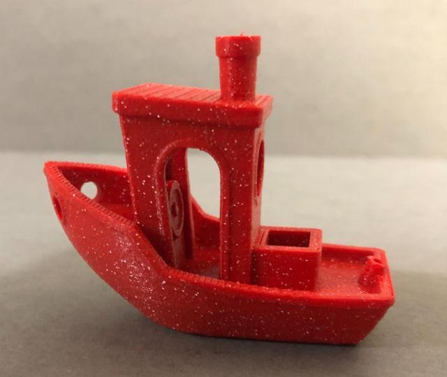 3DBenchy in Sparkle Range Red PLA