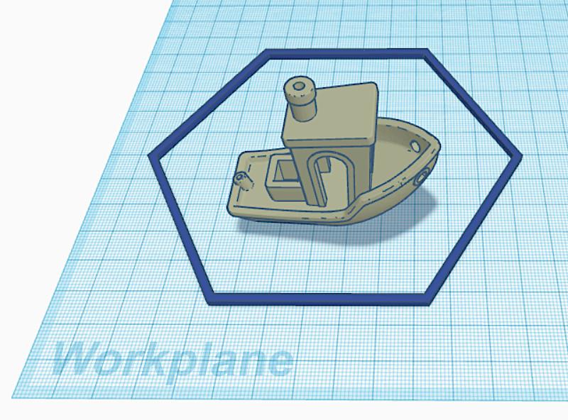 Hexagon borders - 3DBenchy - Tinknercad Workplane