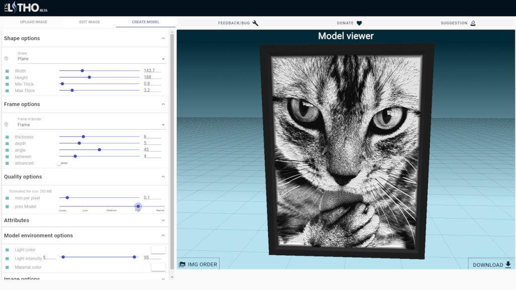 ItsLitho - Lithophane Software Application
