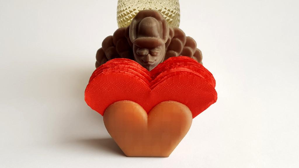 Animated Turkey Heart-Shaped Napkin Holder