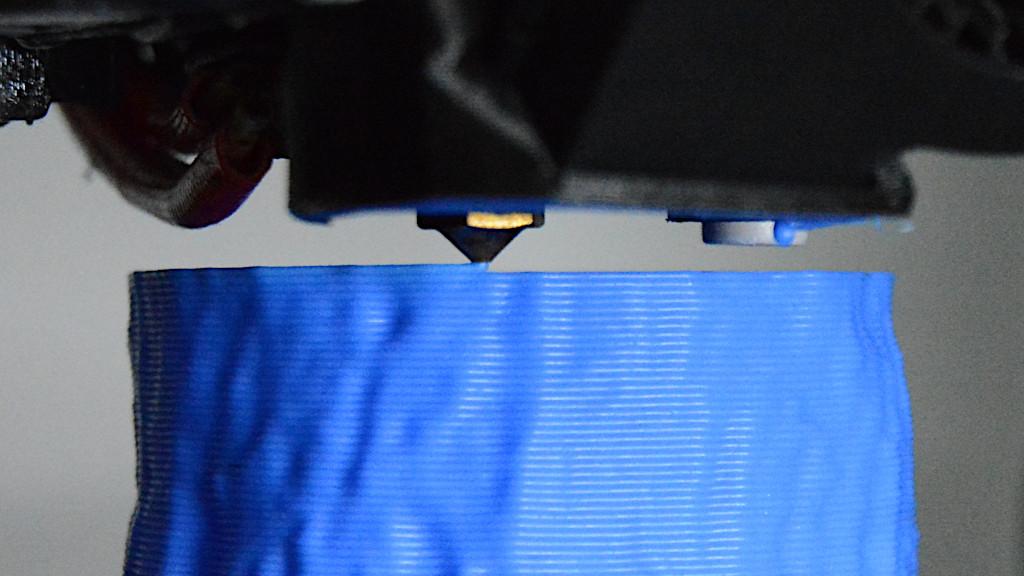 Filament PM Blue RUBBERJet TPE 3D Printed in Vase Mode
