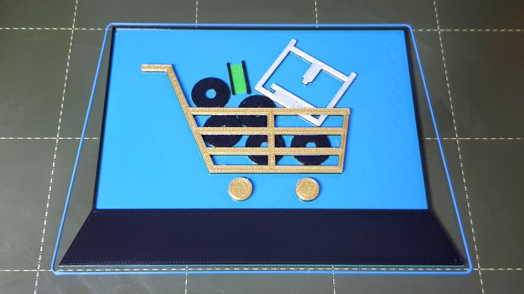Where to Buy 3D Printing Gear? - 3D Printed Trolley with Goods - Icon