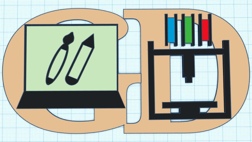 边做边流奶水的人妻 Graphic Design with 3D Printer - Design in Tinkercad