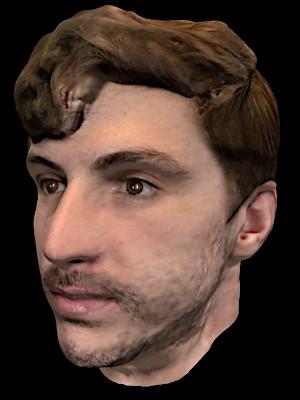 A full head scan in Bellus3D - 3D Face Scanning Selfie App