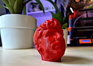 This 3D print was made from a Bellus3D Scan