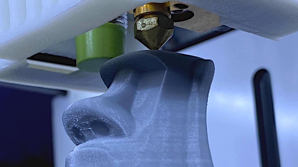Moai Statue 3D Printed at 0.08mm Layer Height