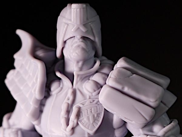 Judge Dredd Bust - 3D Printed and Cured