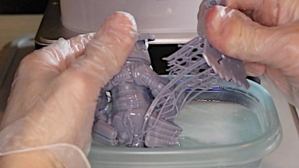 Removing Support Resin Material from a 3D Printed Part