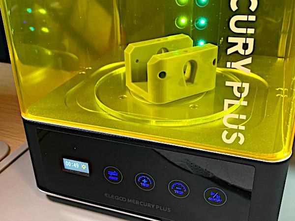 UV Curing Resin 3D Printed Part - The Mercury Plus Rotary Curing Turntable