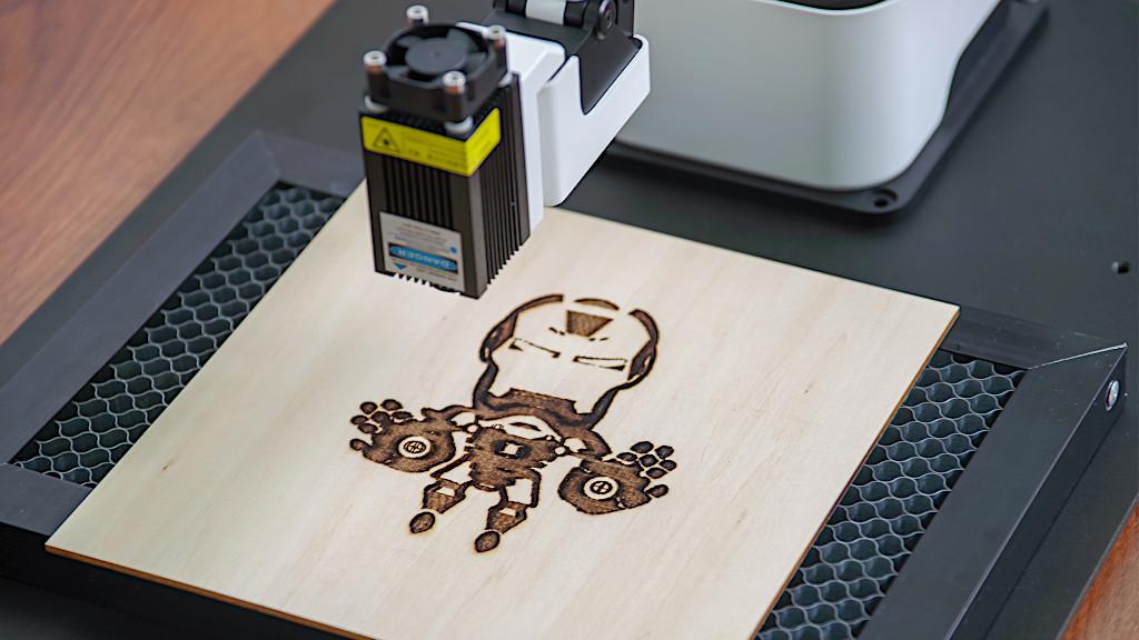 Laser Engraving Iron Man