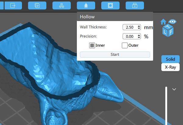 Resin 3D Printer Slicer Software CHITUBOX Hollowing Settings