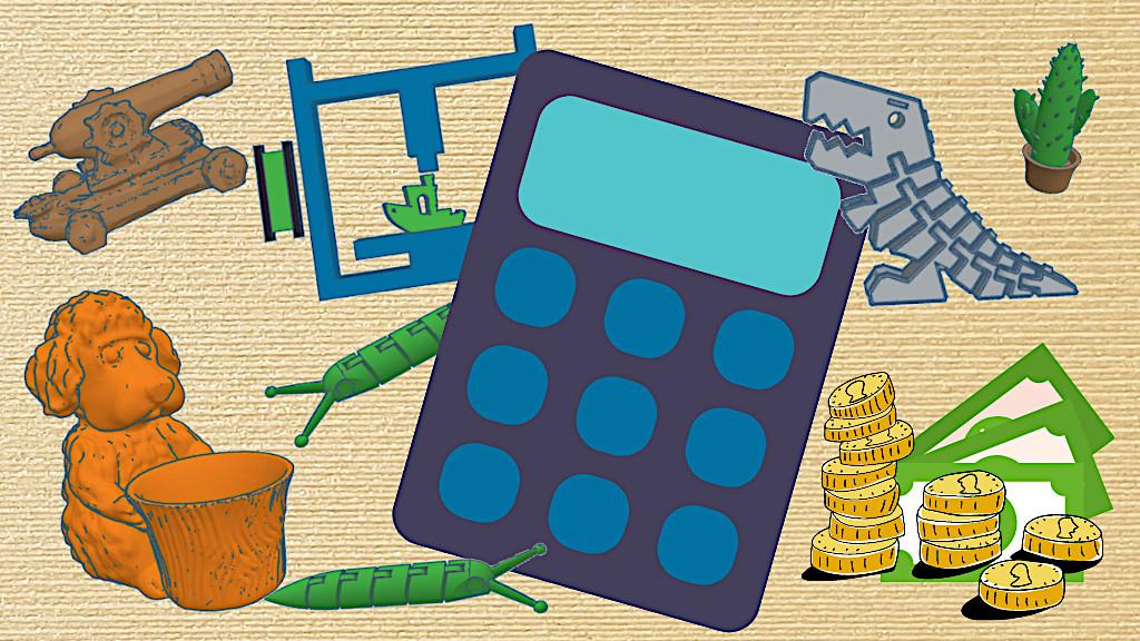 3D Print Cost Calculator and 3D Models