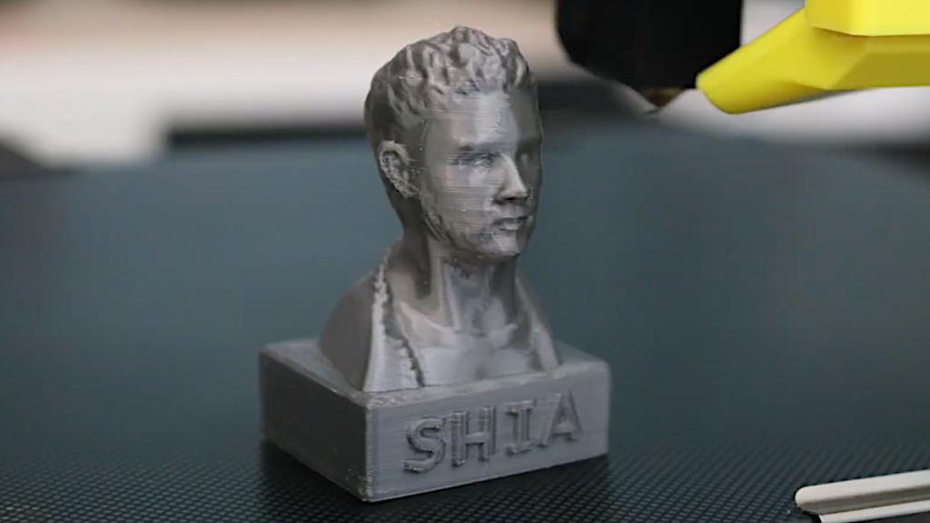 3D Printed Bust of Shia Labeouf