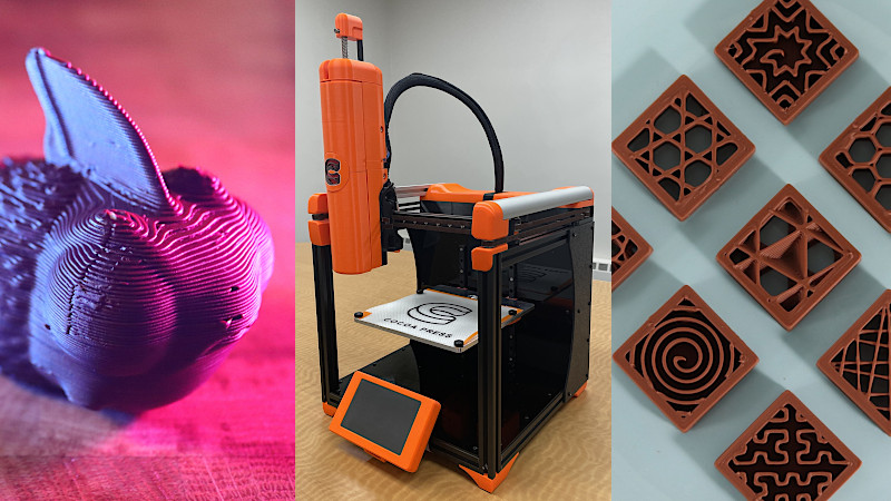 Cocoa Press and 3D Printed Samples
