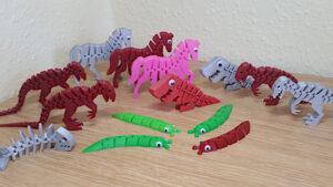 Gang of Flexi Articulated 3D Printed Models