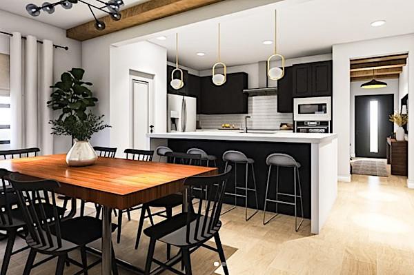 Open Plan Kitchen Setup in Homestyler Free App