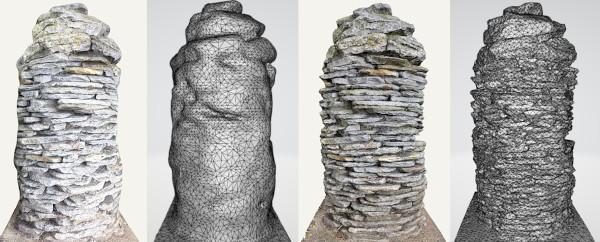 Stone Pillar - LiDAR vs Photo Mode (Photogrammetry) - Mesh Difference Stone Pillar - LiDAR vs Photo Mode (Photogrammetry) - Mesh Difference