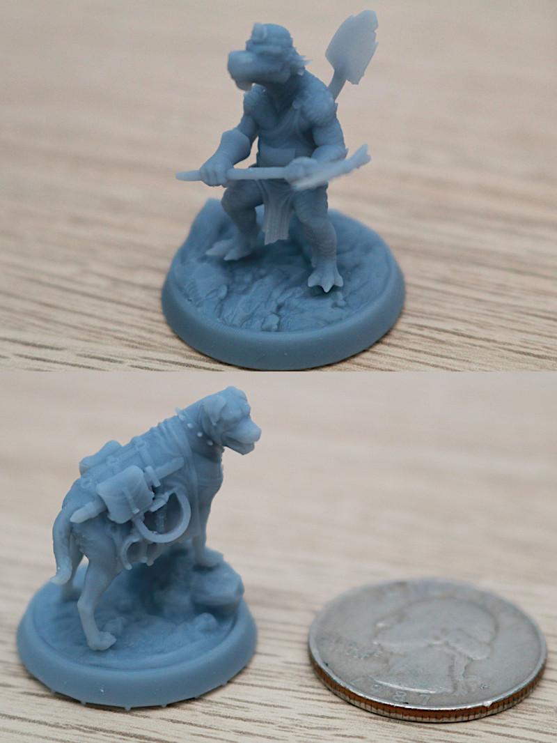3D Printed 32mm miniatures from Loot Studios