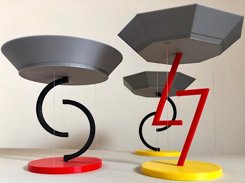 Floating Bowls - In Silver, Red, Yellow PLA