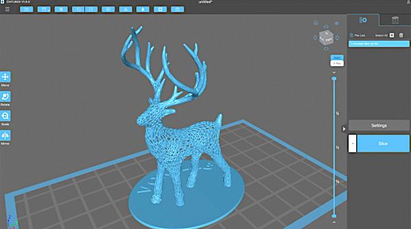 Demo model loaded into Chitubox