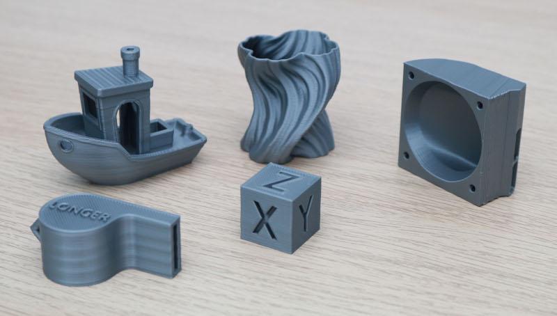 All five demo prints from the Longer LK5 Pro