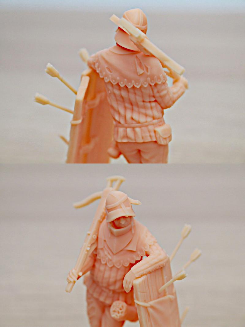 75mm Miniature 3D Printed with Elegoo Standard Photopolymer Beige Resin