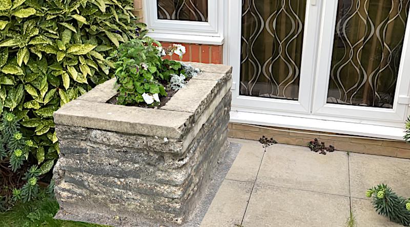 3D Scanned Grey Stone Flowerbed