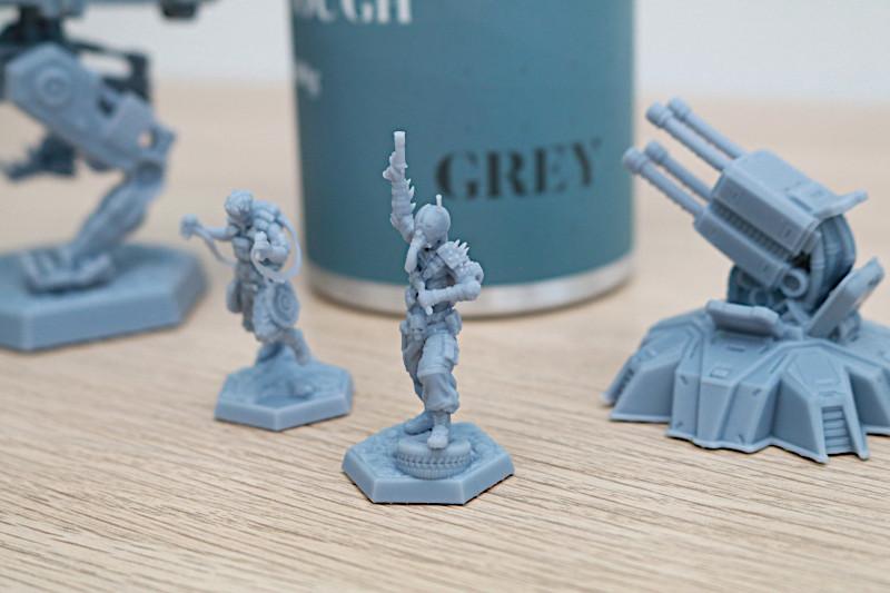 Models 3D Printed in Grey Resin