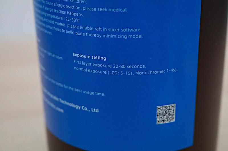 Exposure Settings Resin UV Exposure Settings