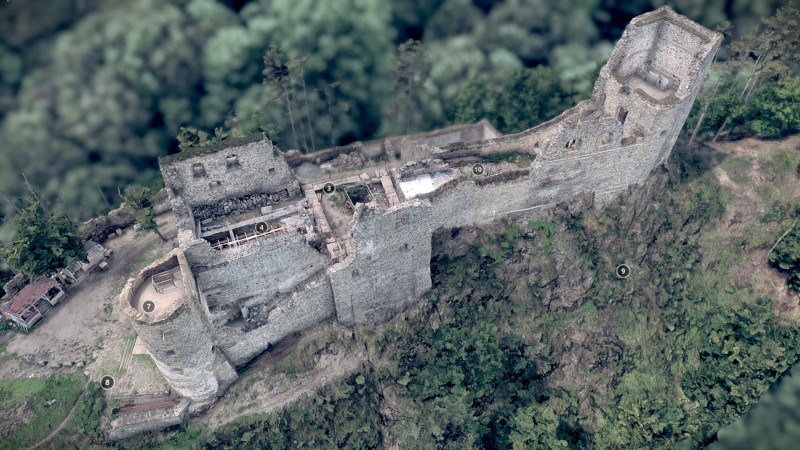 Ruins of the Castle Revište - Screenshot of a 3D Scan