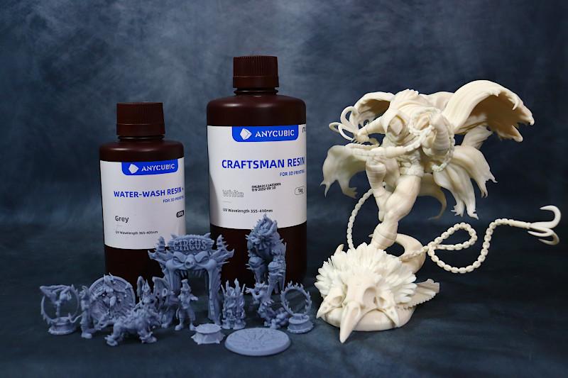 Anycubic Resin and 3D Printed Models