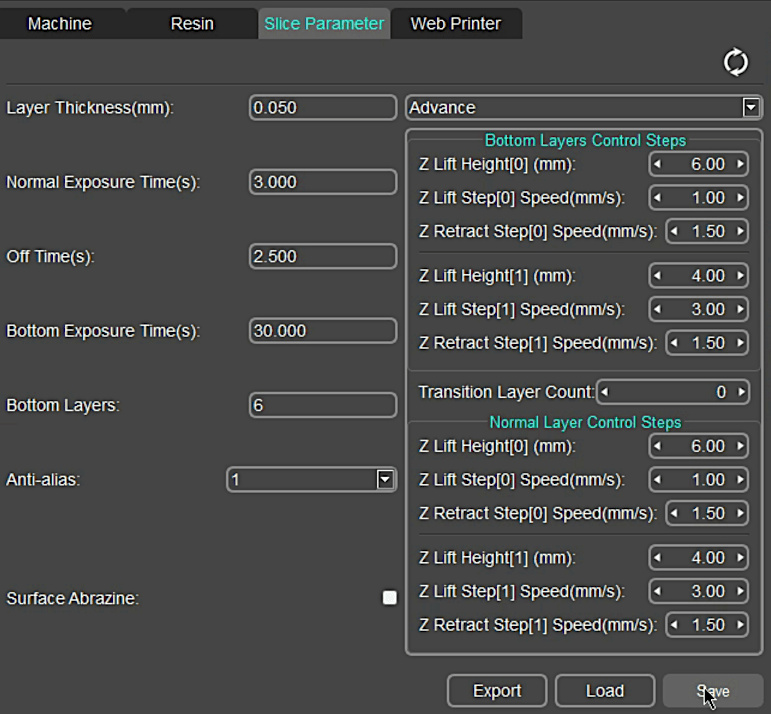 Anycubic Photon Workshop Slicer Software Settings