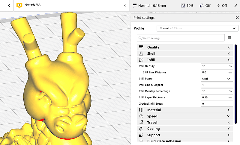 Print Settings in Elegoo Cura Slicer Version