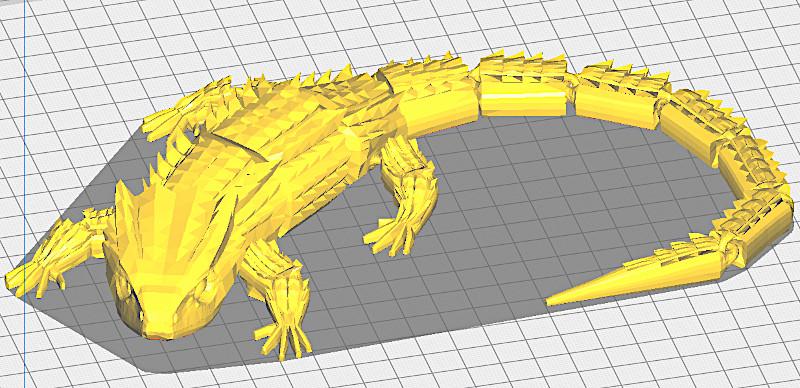 Skink Model Preview in Cura Slicer