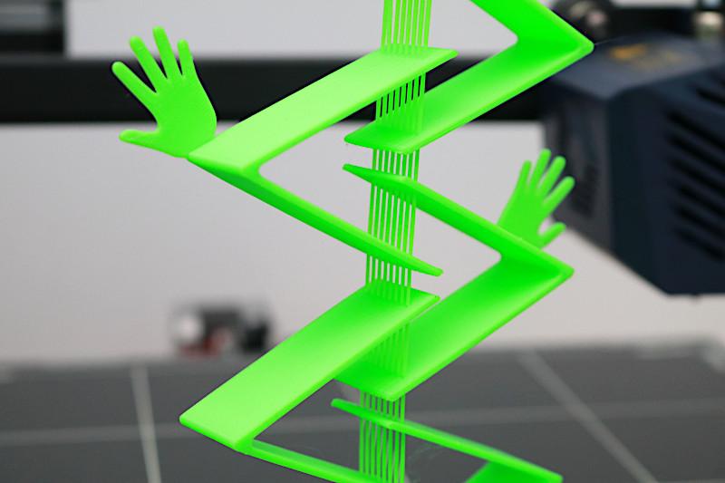 The Happy Tensegrity in Green PLA
