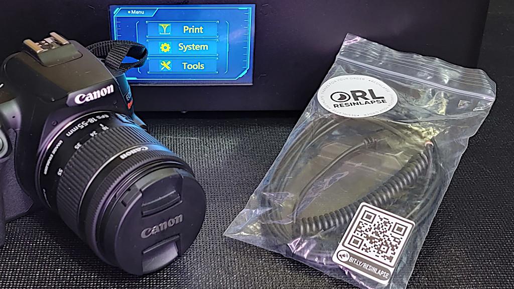 ResinLapse Cable and DSLR Camera